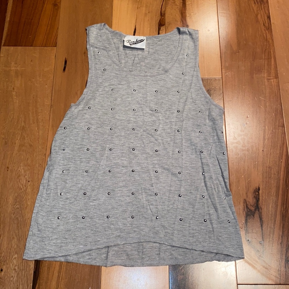 NWOT~ RANDOM HEARTS STUDDED TANK TOP~ GIRLS LARGE
